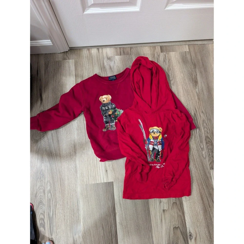 Boys, Two, Size 6, Polo Ralph Lauren Bear Holiday Long Sleeve Shirt/Sweatshirt